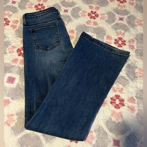 Kut from the Kloth Medium Wash Blue Flare Jeans Stretch Denim Women’s Size 8